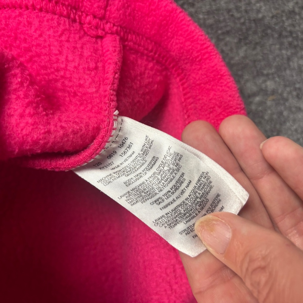 COLUMBIA Girls Hot Pink Full Zip Fleece Jacket size: Large (14/16) - Picture 4 of 5
